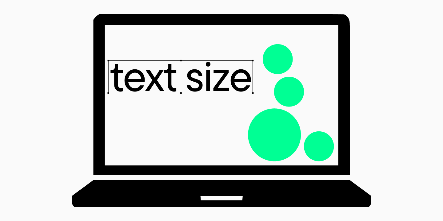 Font readability based on its size