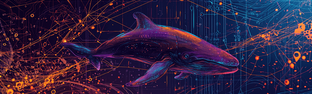 Banner image, tech whale background