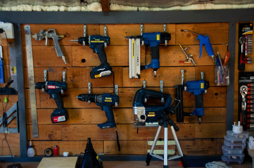 Tools on a wall