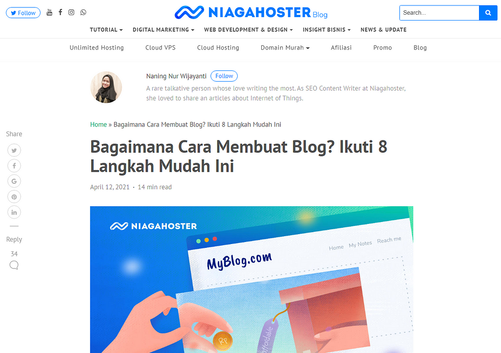 Content writing Niagahoster