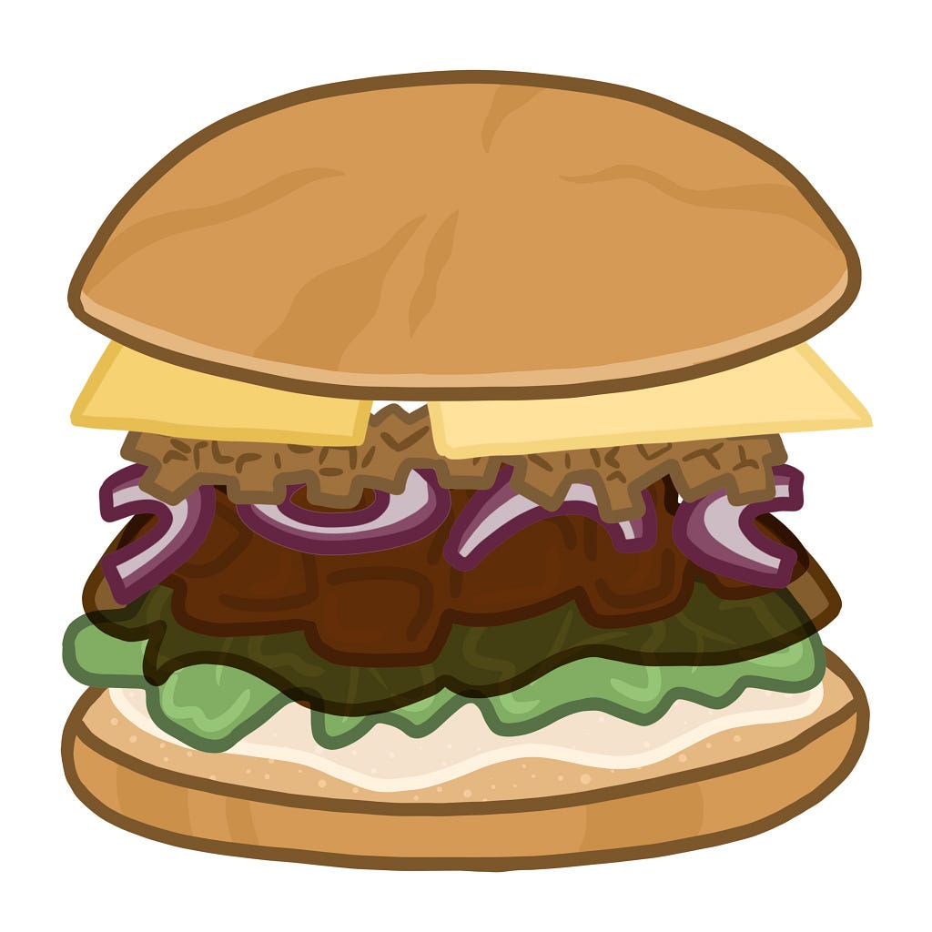An illustration of the “Teriyaki Cob” sandwich