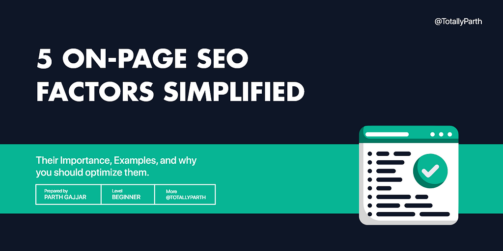 Main Cover Image of the Blog 5 On Page SEO Factors Simplified