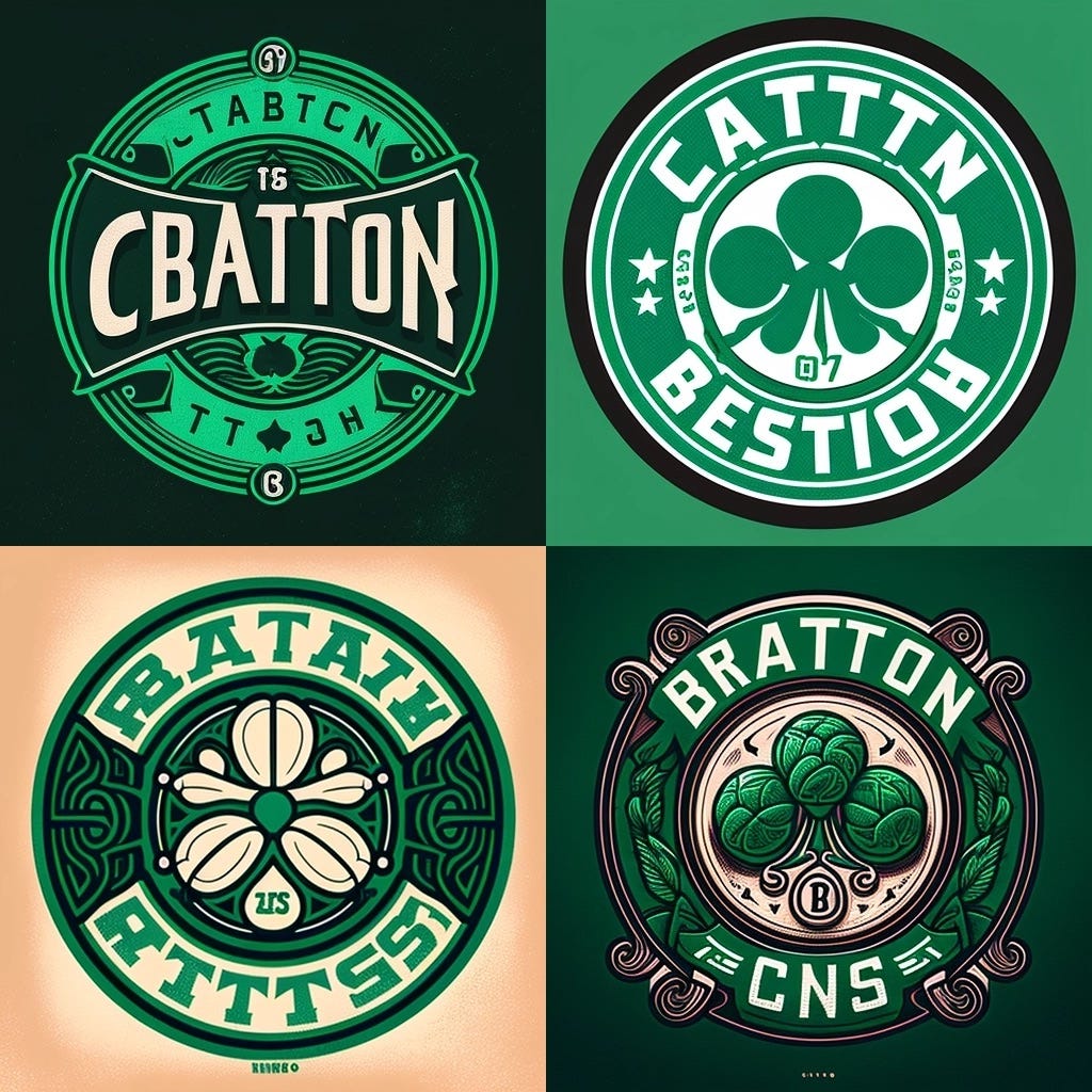 Boston Celtics AI-generated logo set