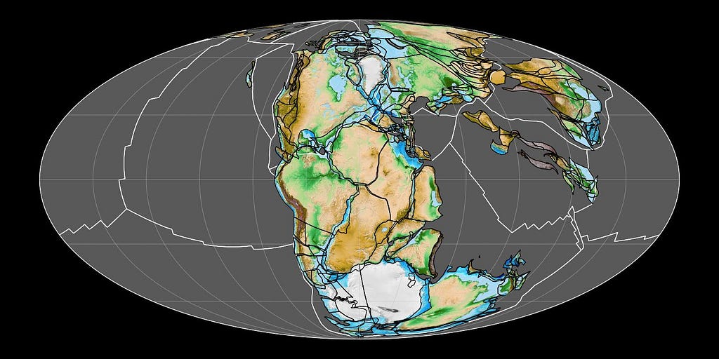 The supercontinent Pangaea at 200.