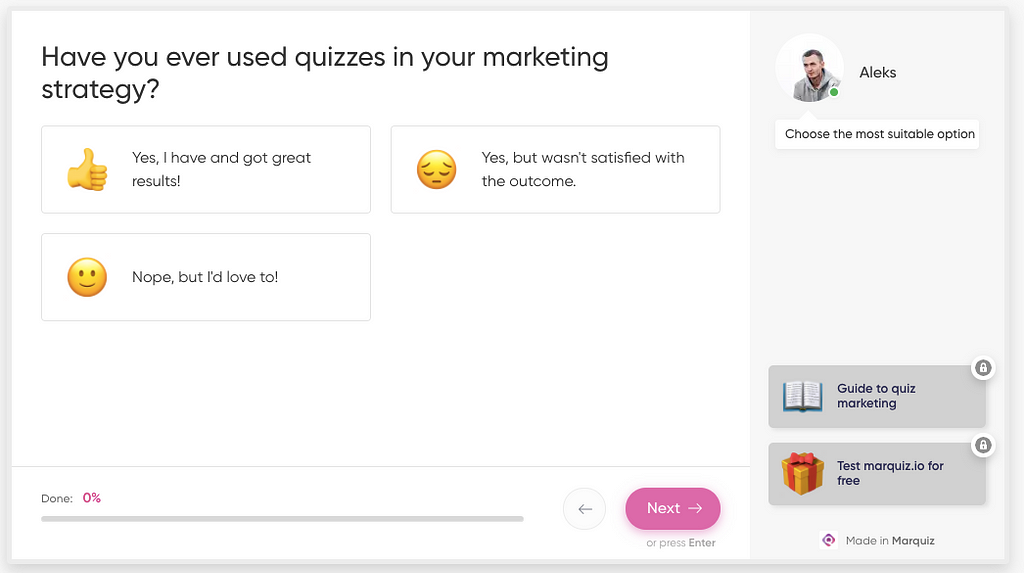 quiz marketing