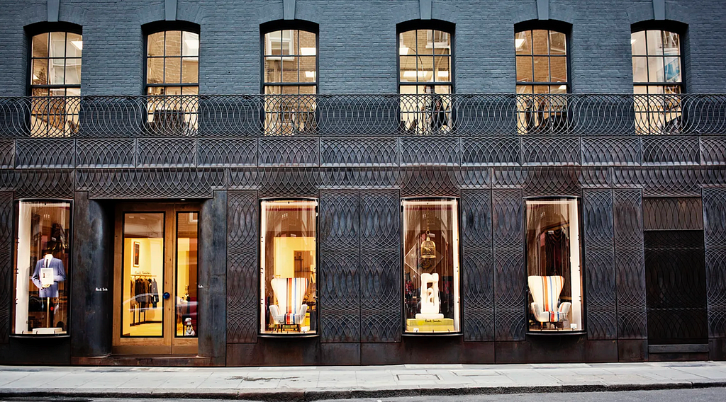 Photograph of the Paul Smith store in Albemarle Street, London.