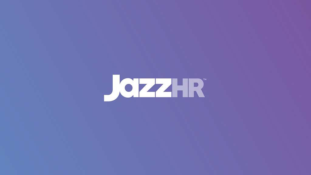 JazzHR logo on a gradient background