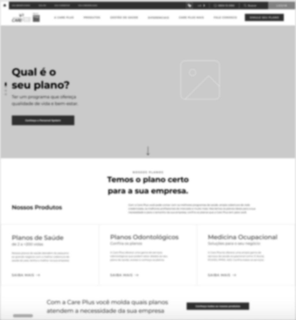 UX case Care Plus | Wireframe no detalhe