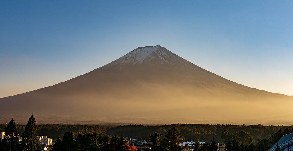 Mt. Fuji during sunset