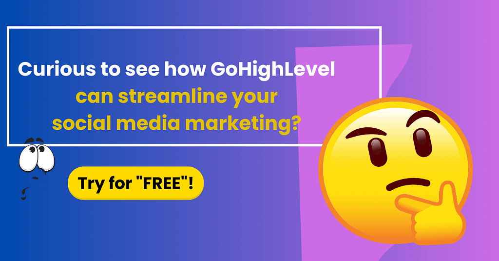 banner of gohighlevel for a free trial
