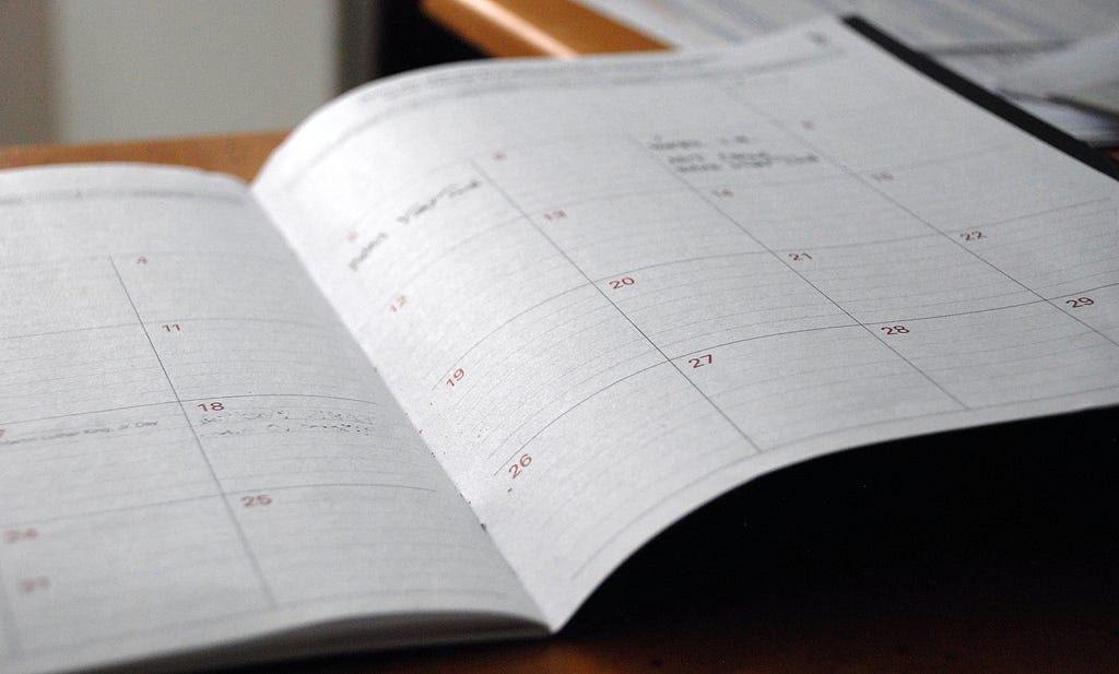 Calendar notebook