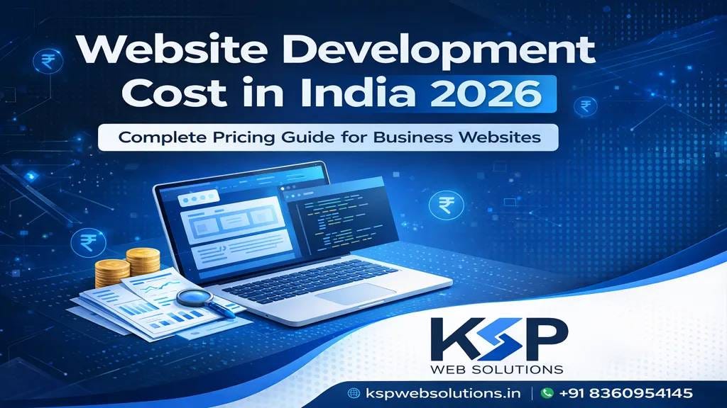 Website Development Cost in India 2026