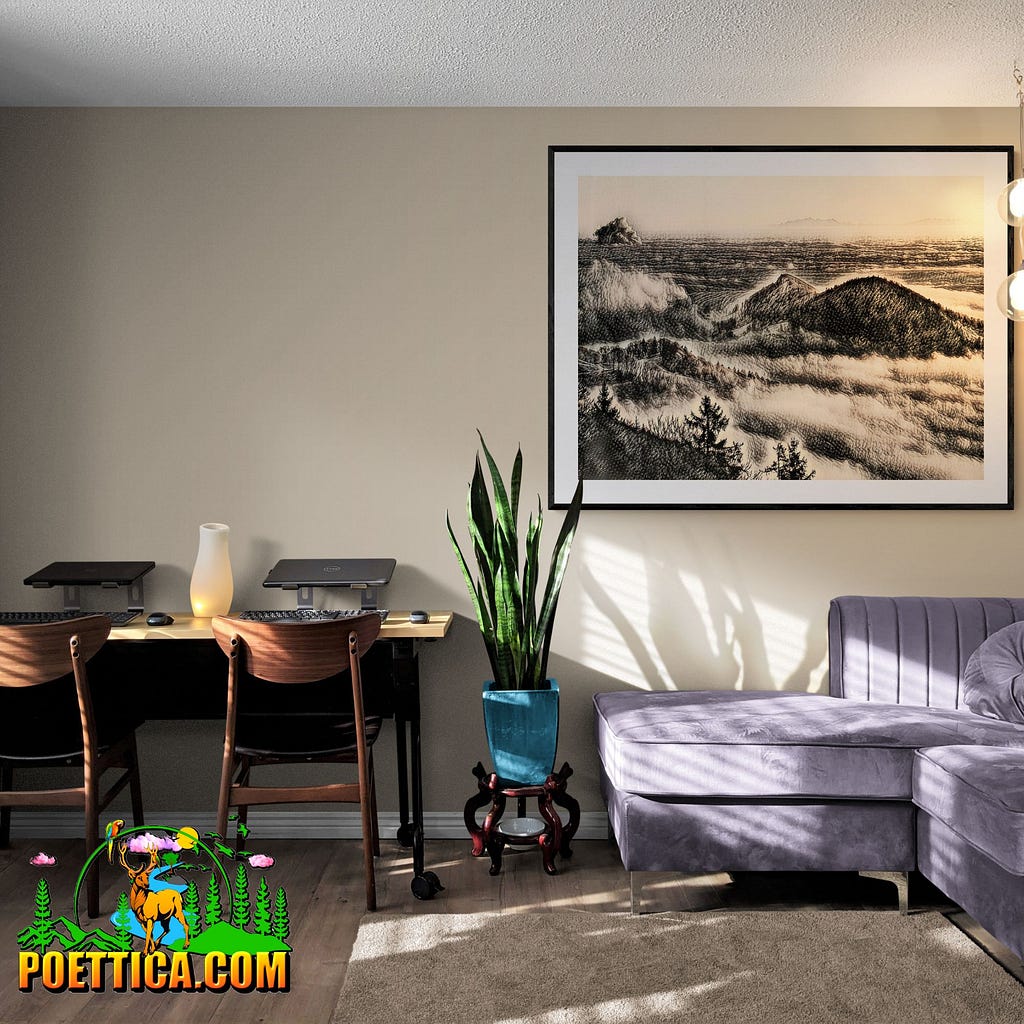 Rustic Mountain Painting For Elevated Home Decors