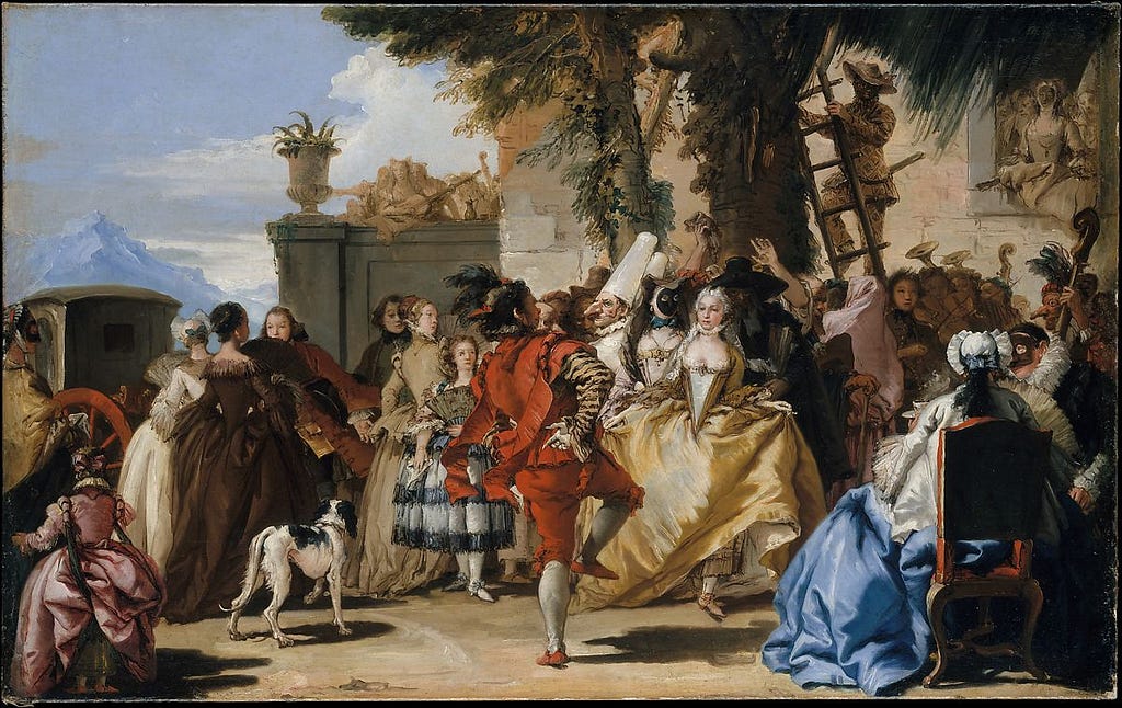 “A Dance in the Country Artist” by Giovanni Domenico Tiepolo (Italian, Venice 1727–1804 Venice)