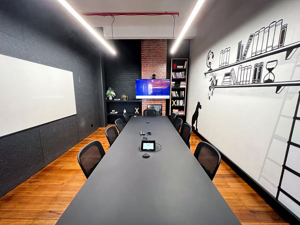 Meeting Room for Hire in Melbourne Fully equipped with AV media and Whiteboards.