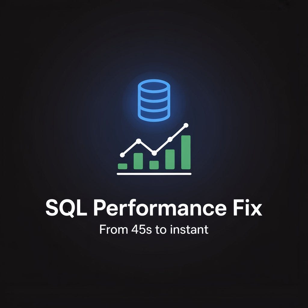This One SQL Pattern Destroyed My Query Performance — Until I Fixed It and Saved 8 Hours a Week