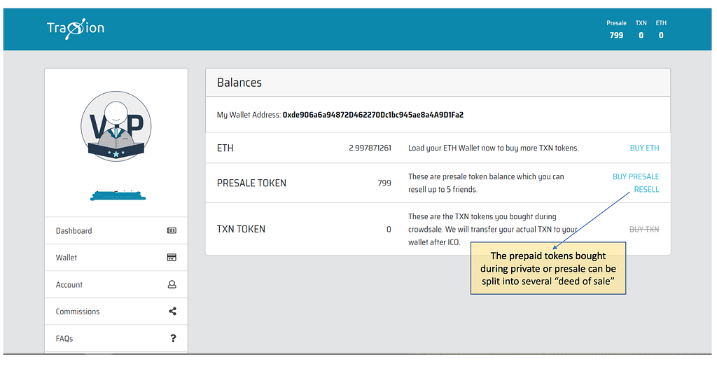 Traxion special pre-sale token feature Traxion special pre-sale token feature