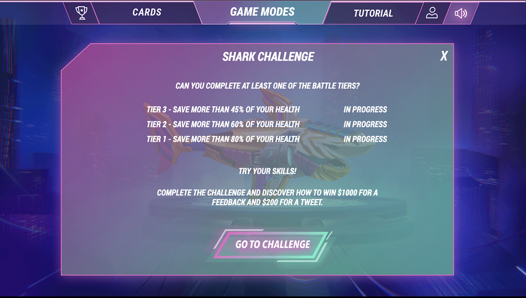 Shark Battle Challenge rules