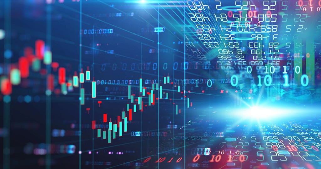 financial stock market graph illustration ,concept of business investment and stock future trading.