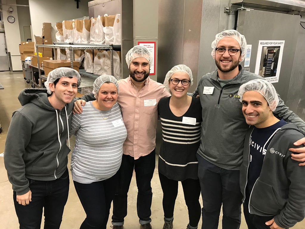 Civis employees in Washington D.C. volunteer day at Food and Friends