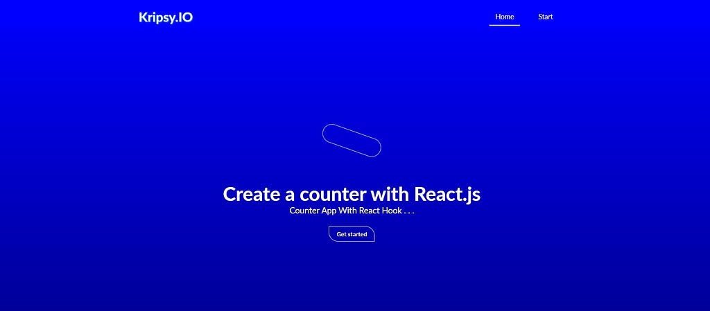 create a counter with React.js