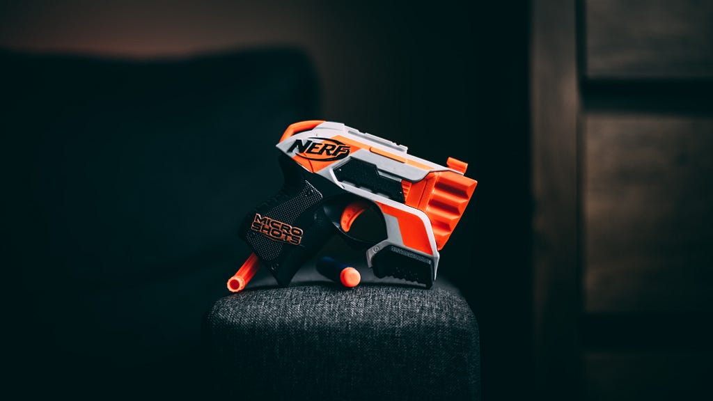A Nerf gun