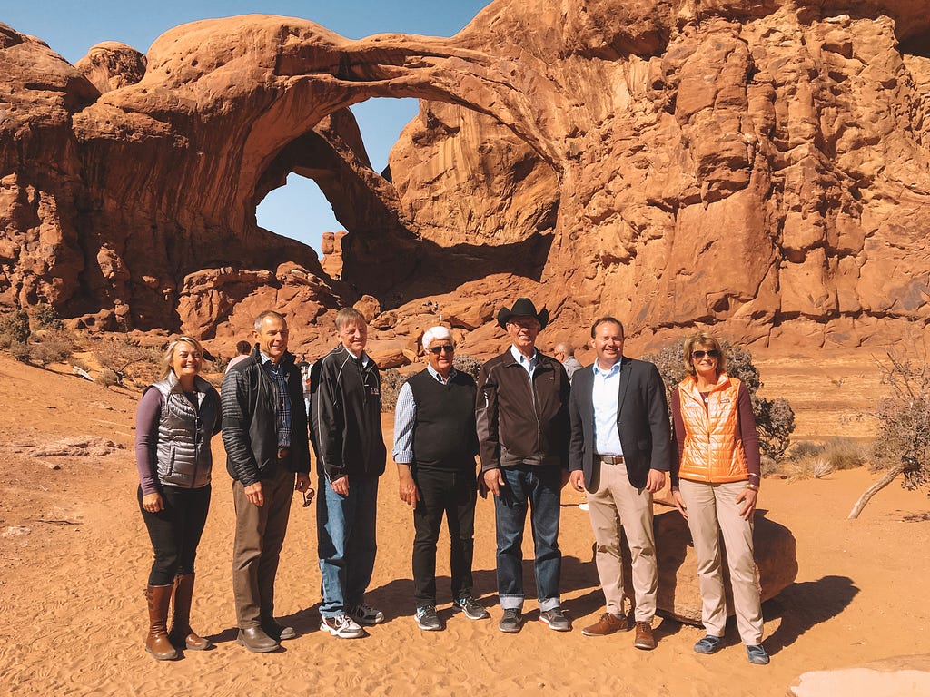 Visiting Double Arch with my colleagues