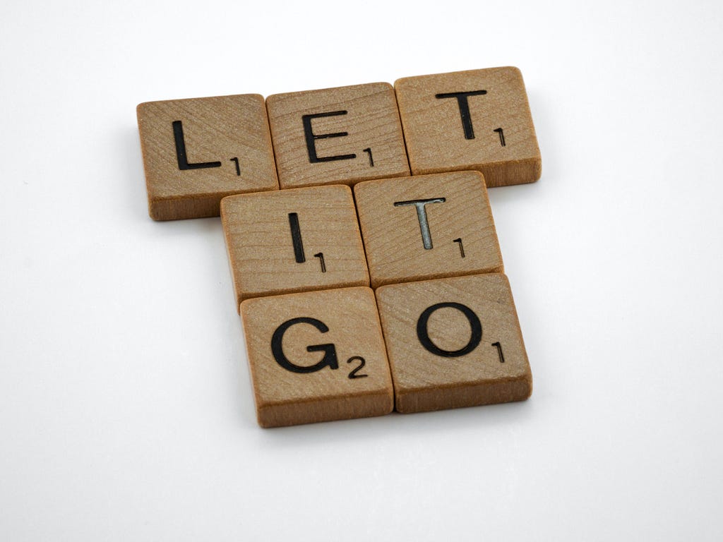 scrabble tiles Let it go forgiveness