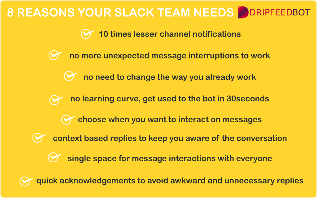 How Dripfeedbot improves engagement and productivity on Slack