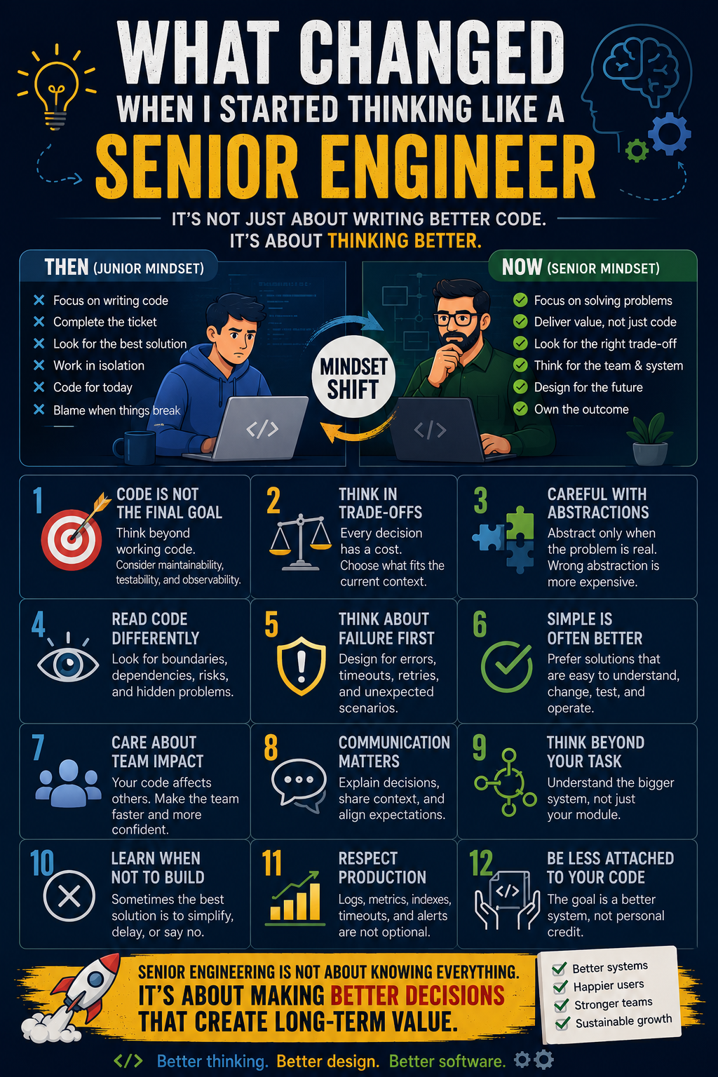 What Changed When I Started Thinking Like a Senior Engineer