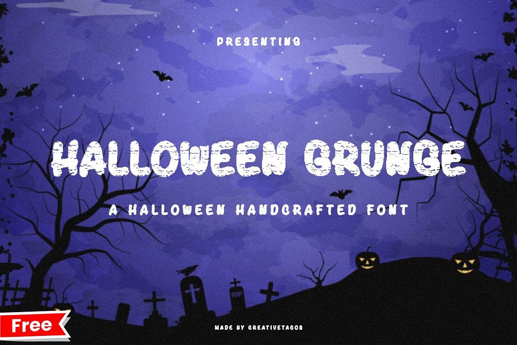 Halloween Grunge Display Font