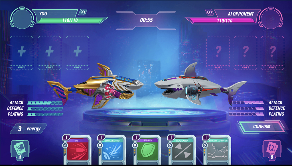 Shark Battle Match Screen