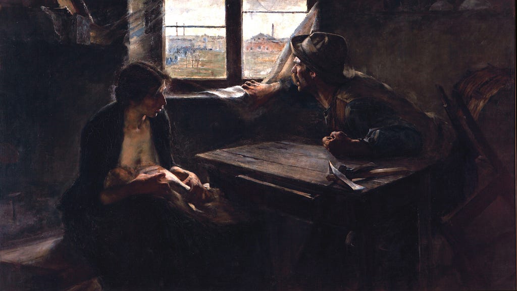 “Sin pan y sin trabajo” (1893) de Ernesto de la Cárcova