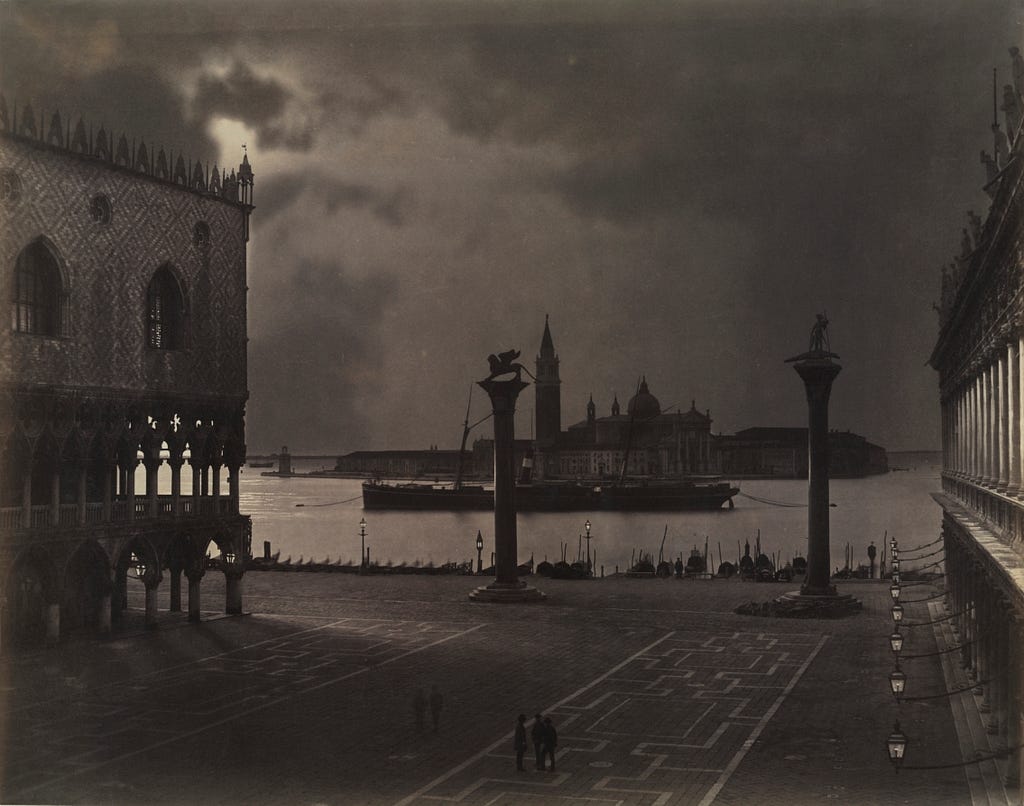 Venice: Saint Mark’s Looking toward San Giorgio Maggiore, in Moonlight c. 1870