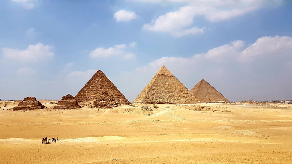 The pyramids of Giza