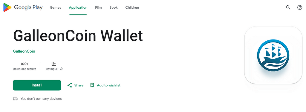 GalleonCoin Wallet Options Mining Using Web Wallet, Android and Offline