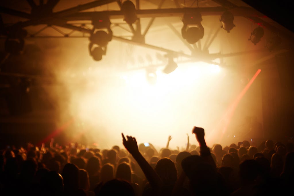 A crowd at a concert