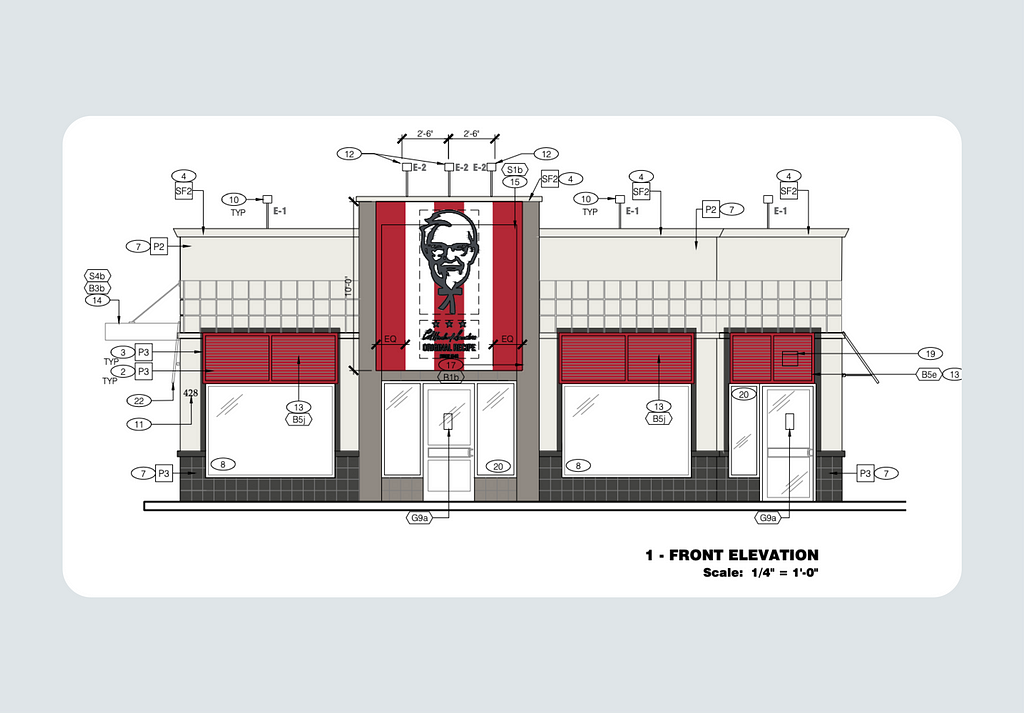 KFC Store Design Plan_A KFC store remodel in Munster