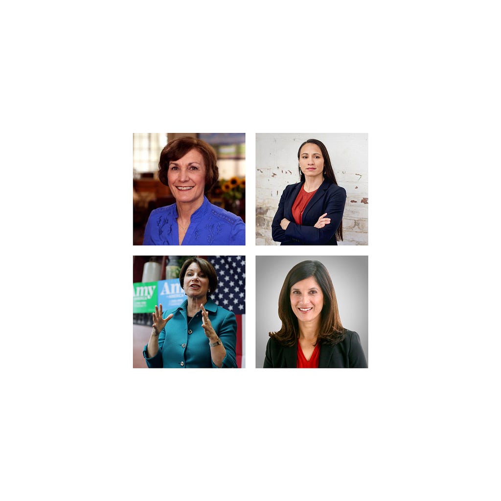 Dr. Barbara Bollier, Rep. Sharice Davids, Sen. Amy Klobuchar, Speaker Sara Gideon