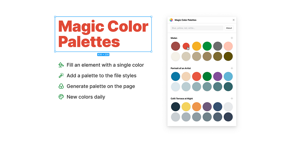 Magic Color Palettes plugin for Figma