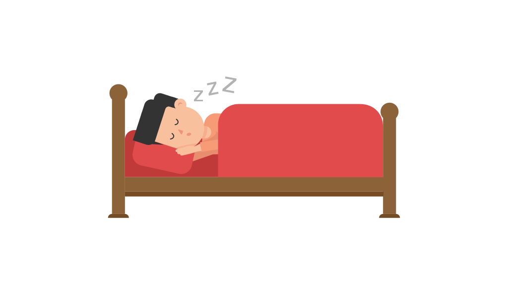 Man sleeping in a bed || “Man Sleeping in Bed Cartoon Vector.svg from Wikimedia Commons by Videoplasty.com, CC-BY-SA 4.0”