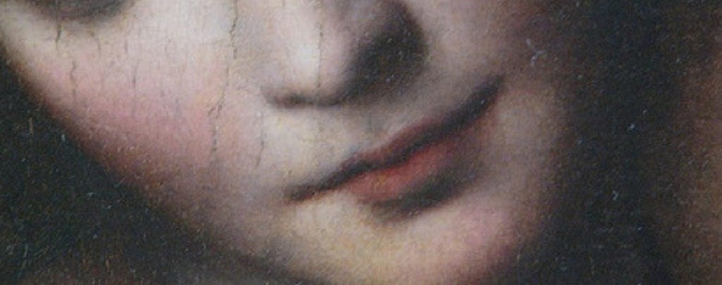 Detail of Madonna and Child by Bernardio Luin
