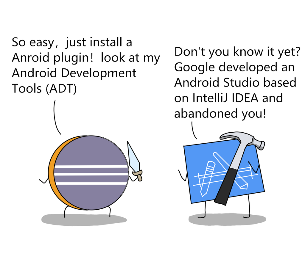 eclipse — easy, just install an androd plugin. look at my android dev tools!
 xcode — don’t you know it yet? google developed android stuido based on intellij idea and abandoned you