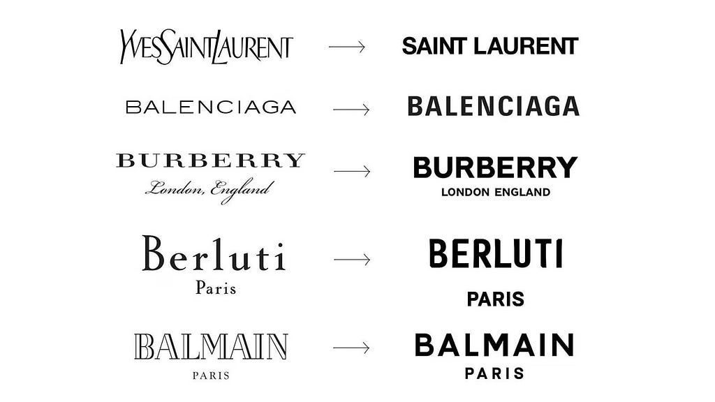 Fashion brands go all san-serif