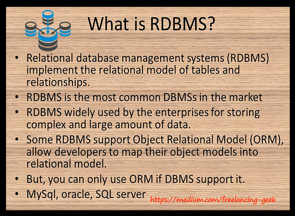 rdbms what is rdbms