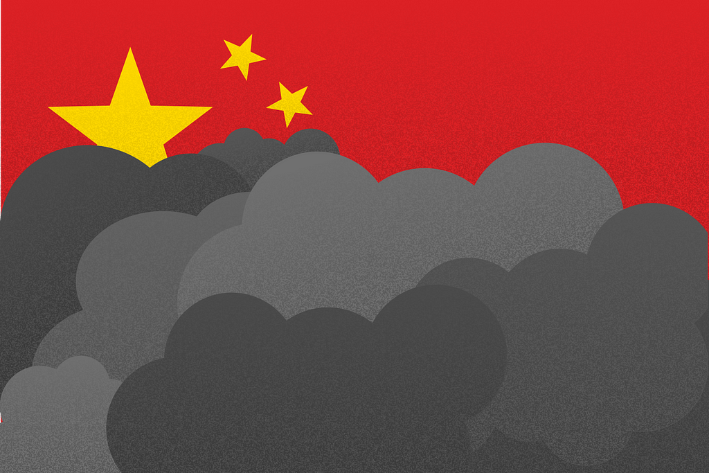 China / Pollution Flag