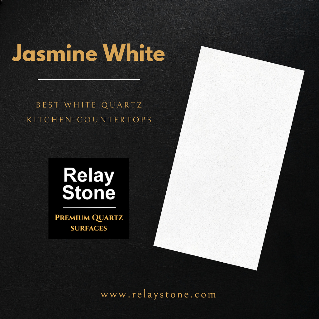 Jasmine white quartz is the best quartz kitchen countertops brands in India, Delhi, Gurugram, Faridabad and Noida. Relay Stone Quartz is the top 5 best quartz kitchen countertops in India. It is the best quartz to buy in vasantkunj, hauz khas, saket, vasant vihar, janakpuri, dwarka expressway, manesar, sohna road.