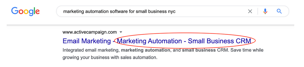 email marketing automation example