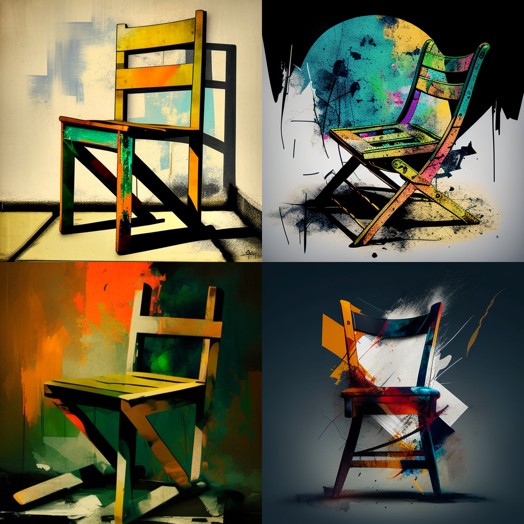chairs, abstract expressionism