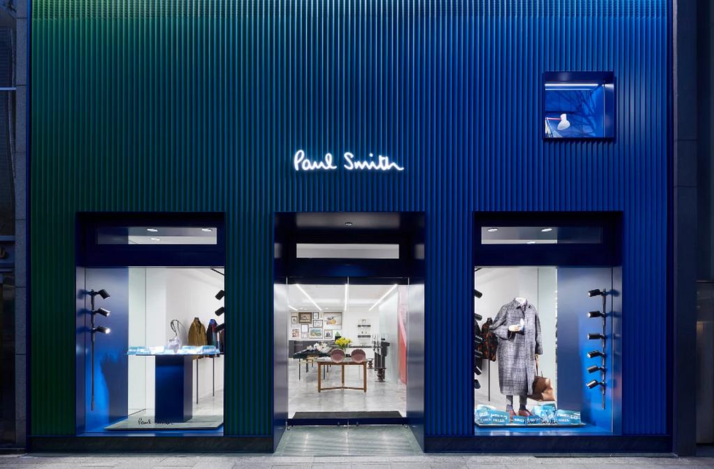 Photograph of the Paul Smith store in Ginza, Tokyo.